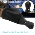 Manual 5 Speed Gear Stick Shift Lever Head Ball with Leather Boot