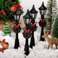 Christmas Mini Street Light Models,4 Pcs Mini Dollhouse Streetlight