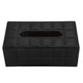 2x Home Car Rectangle Pu Leather Tissue Box Black