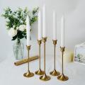 Vintage Decor Candlestick Holders Brass Gold Taper Candle Holders
