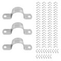 100 Pieces Of 25 Mm Stainless Steel U-shaped Pipe Clamp with Fastener