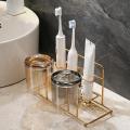 Toothbrush Holder Wall Mounted Metal Toothpaste Holder