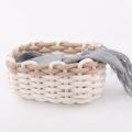 Handmade Cotton Rope Storage Basket Soft-covered Storage Basket(b)