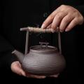 Handmade Retro Kungfu Tea Ceremony Ceramic Teapot for Japanese Style