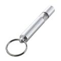 Cylinder Shape Anti-static Keychain Silver Tone Clear Car Static Electricity Releaser Discharger