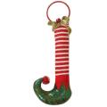 Christmas Decorations Elf Feet Iron Hoop Door Ring Ornaments-green