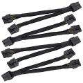 4pcs 8 Pin Pci-e Video Card 8 Pin Female to Dual Gpu Male Splitter