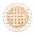 Rattan Placemat Cup Holder Vintage Drink Home Dining Table Decor