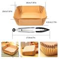 50pcs Air Fryer Parchment Paper with Tongs&gloves for Baking,bbq