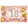 Woman 18th Birthday Party Decoration, Fabric Banner