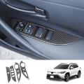 Car Carbon Fiber Lift Button Switch Cover for Toyota Corolla Rhd