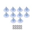 10 Pcs Rubber Strong Suction Cup for Glass Table Tops with M6 Screw