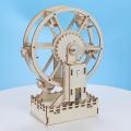 Diy Rotatable 3d Wooden Puzzle Ferris Wheel Making Model