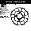 Motsuv Chain Ring Adapter+chain Wheel 52t for Bafang Bbs01 Part Black