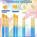 Acrylic Paint Brush Set, 30packs/300pcs Nylon Hair Paint Brush