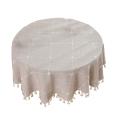 59inch Rustic Table Clothes for Round Tables (lattice Brown)