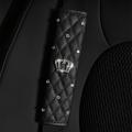 Pu Leather Car Seat Belt Cover Shoulder Pad Rhinestones Crown