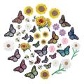 46 Pcs Embroidery Flower Ironing Patch Butterfly Stitched In Patch