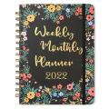 Planner Flower Schedule Daily Plan Year Calendar A5 Coil Notebook, A