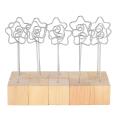 10 Pcs Photo Clip Holder Metal Note Clip Stand Wood Base Diy Craft