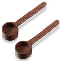 2 Pieces Of Wooden Measuring Coffee Spoon Set Grinding Coffee Spoon