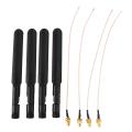 Dual Band Wifi 2.4ghz 5ghz 8dbi Rp-sma Male Antenna 20cm 4-pack