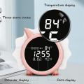 Kids Digital Alarm Clock for Bedroom,dinosaur Alarm Clock Pink