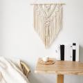 Macrame Woven Wall Hanging, Boho Chic Home Decoration Art for Bedroom
