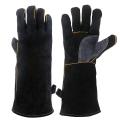 Extreme Heat&fire Resistant Gloves Leather Stitching Black 16 Inches