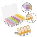 Plastic Diamond Dot Storage Box with 28 Grids (5 Pack) for Craft