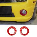 Red Abs Front Fog Light Lamp Cover Decorative Trim for Chevrolet