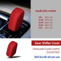 Car Gear Shift Knob Cover for Volvo Xc40 Xc60 Xc90 S90 S60 2021 Red