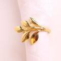 6pcs Fall Leaves Napkin Rings Christening Metal Wedding Gifts Party A