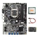 B75 Eth Mining Motherboard+cpu+128g Msata Ssd+switch Cable Lga1155