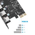 Pci-e to Usb3.0+type C Expansion Card (pcie Card)3 Ports