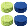 For Cordless Rotary Mop Sweeper 8 Microfiber Mats & 8 Use Gaskets