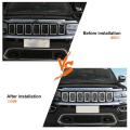 Front Grill Mesh Inserts Rings Covers for Jeep Grand Cherokee(silver)