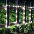 100 Leds Solar String Light Waterproof Rope Tube Lights Cool White