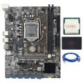B250c Mining Motherboard with G4560 Cpu+sata Ssd 128g+rj45 Cable