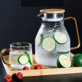 Water Pitcher Glass Water Pot 2000ml Water Jug and Glass Set