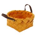 2 Pcs Hand Woven Bread Fruit Basket Wood Chip Woven Storage Box