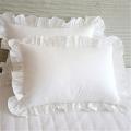 100% Cotton Ruffle Pillowcase Ruffled Pillow Cover White Pillow Case