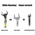2x 8-inch Adjustable Wrench Wide Opening Ultra-thin Wrench