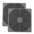 2 Pcs Abs Computer Ventilator Grill 120mm Fan Filter Fan Mesh Cover