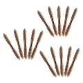 M8x70mm Double Ended Wood to Wood Furniture Fixing Dowel Screw 15pcs