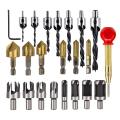 Wood Drill 23pcs Drill Bit Wood Plug Cutter with Center Punch Tools