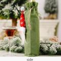 6pcs Faceless Santa Claus Doll Wine Bottle Bag Set New Year Gift