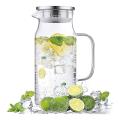 Glass Jug Refrigerator Carafe Glass Carafe with Lid and Nozzle