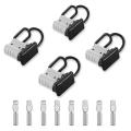 4 Pcs Jumper Cable Plug Connector Kit for Towing Systems(gray)