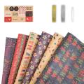 6 Pcs Wrapping Paper Sheets Set,ribbon Present Gift Wrapping Paper